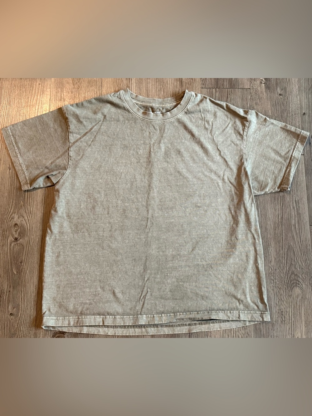 Men’s Large Standard Cloth Jump Shot Premium Heavyweight Cotton Tee, Olive Green